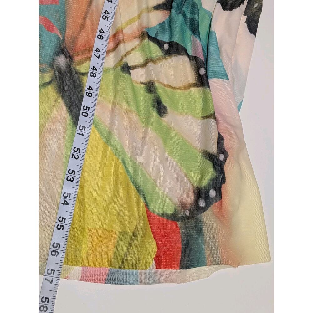 AFRM Didi Printed Long Sleeve Mesh Maxi Dress Butterfly Fairy Medium - Picture 8 of 8